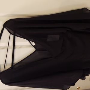 Lovers and Friends Sheer Black Benny Romper XL
